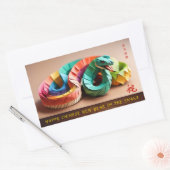 2025年中国の蛇の旧正月HRS Recta 長方形シール (封筒)