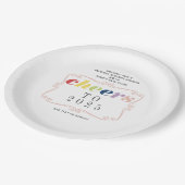 2025年乾杯モダン レトロ ホリデー ハッピー ニューイヤー ペーパープレート (アングル)