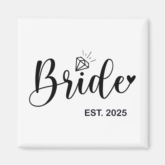 2025年予定の花嫁 婚約者 妻 ブライズメイド パーティ マグネット (正面)