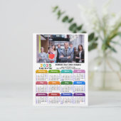 2025年企業の写真カカラフルレンダー米国の祝日 シーズンポストカード (スタンド正面)