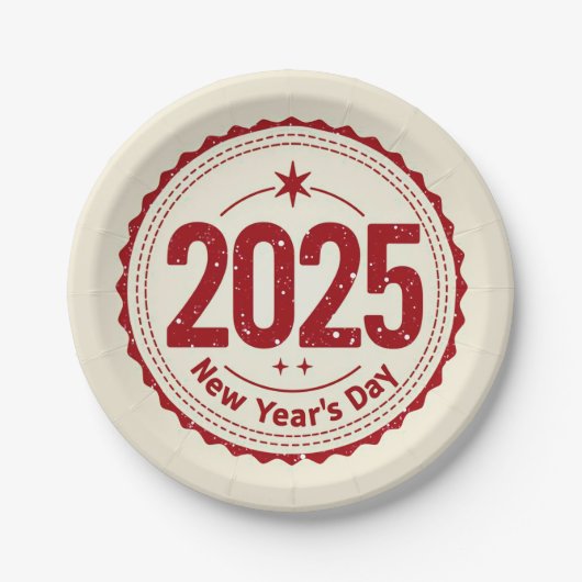 2025年元旦ペーパープレート ペーパープレート (正面)