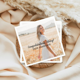 2025年写真卒業おめでとう スタンダードカクテルナプキン