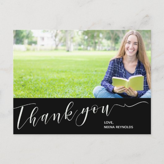 2025年写真卒業お世話になっておりますハガキ ポストカード (正面)