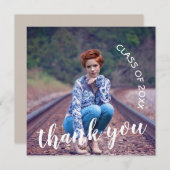 2025年写真卒業のクラス サンキューカード (正面/裏面)