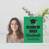 2025年写真卒業のグリーンブラッククラス 案内状 (スタンド正面)