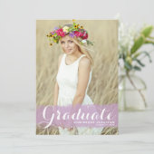 2025年写真卒業のパープルウォーター色クラス 案内状 (スタンド正面)