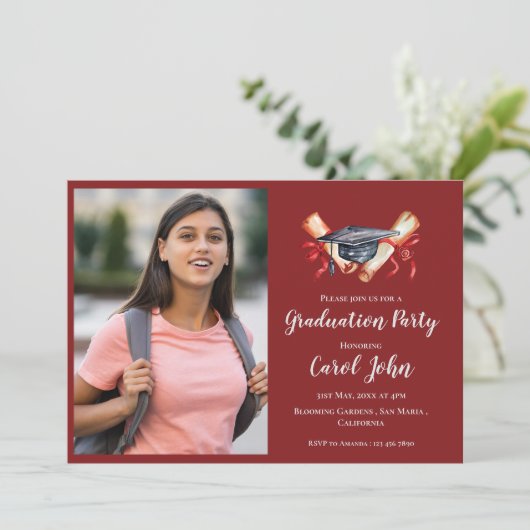 2025年写真卒業エレガントパーティー 招待状 (スタンド正面)