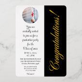 2025年写真卒業クラス 箔招待状 (裏面)