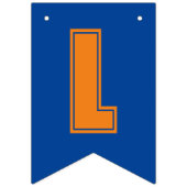 2025年写真卒業パーティーのブルーオレンジクラス バンティングフラッグ (第3の旗)