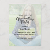 2025年写真卒業ミニ招待状 エンクロージャーカード (裏面)