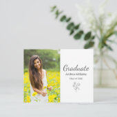 2025年写真卒業モダンのお知らせ ポストカード (スタンド正面)