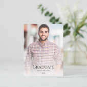 2025年写真卒業モダンのお知らせ 案内ポストカード (スタンド正面)