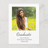 2025年写真卒業モダンのクラス 案内ポストカード (正面)