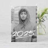 2025年写真卒業モダンの破線 案内状 (スタンド正面)