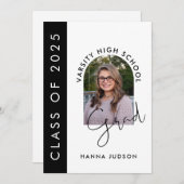 2025年写真卒業モダンオープンハウスのクラス 招待状 (正面/裏面)