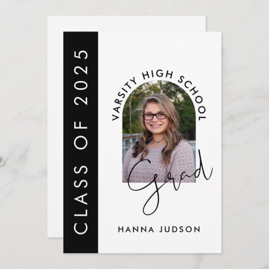 2025年写真卒業モダンオープンハウスのクラス 案内状 (正面/裏面)