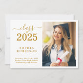 2025年写真卒業モダン発表のクラス 招待状 (正面)