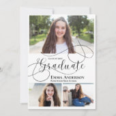 2025年写真数々の卒業発表 招待状 (正面)