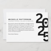 2025年写真歯科学校卒業 招待状 (裏面)