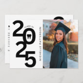 2025年写真歯科学校卒業 招待状 (正面/裏面)