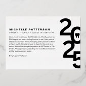 2025年写真歯科学校卒業 箔招待状 (裏面)