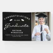 2025年写真白黒卒業 横断幕 (横)