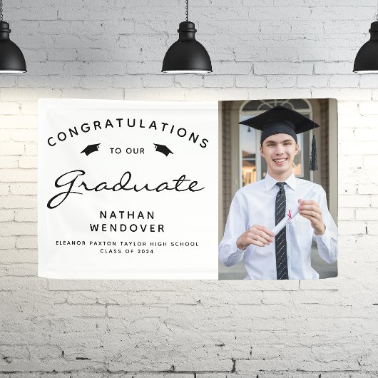 2025年写真白黒卒業 横断幕