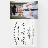 2025年写真白黒卒業 横断幕 (縦)