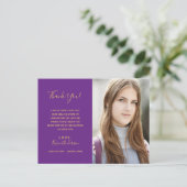 2025年写真紫金ゴールドありがとう ポストカード (スタンド正面)