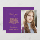 2025年写真紫金ゴールドありがとう ポストカード (正面/裏面)