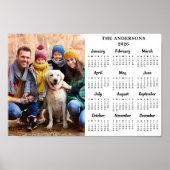 2025年写真12か月パーソナライズされたの新年カレンダー ポスター (正面)