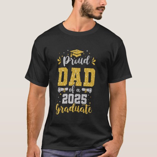 2025年卒業おめでとう クラスオブ2025 パパ Tシャツ (正面)