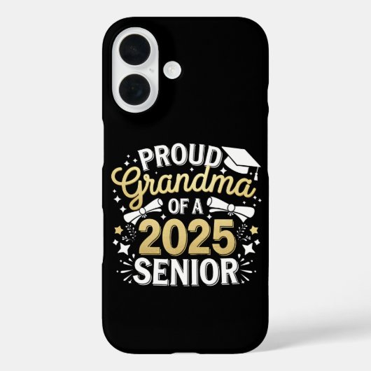 2025年卒業おめでとう ゴールドの卒業おばあちゃん Case-Mate iPhoneケース (裏面)