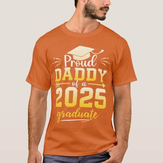 2025年卒業おめでとう!自慢のパパグッズ 卒業式 Tシャツ (正面)