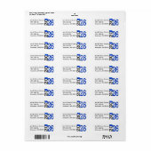 2025年卒業と白黒のスクールカラー ラベル (フルシート)