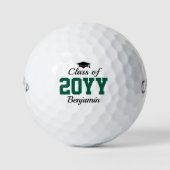 2025年卒業のグリーンパーソナライズされたクラス ゴルフボール (正面)