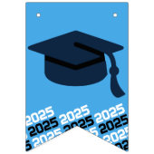 2025年卒業のバナーのベビーブルーつるクラス バンティングフラッグ (第1の旗)