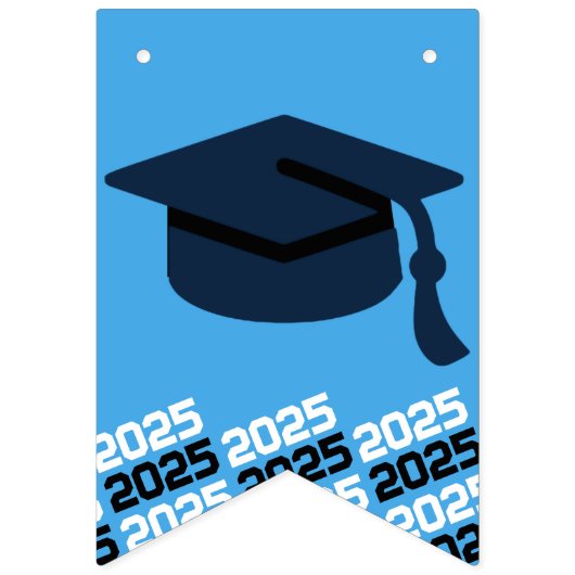 2025年卒業のバナーのベビーブルーつるクラス バンティングフラッグ (第1の旗)