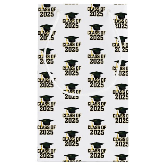 2025年卒業のレターマン大学クラス スモールペーパーバッグ (裏面)