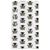 2025年卒業のレターマン大学クラス スモールペーパーバッグ (正面)