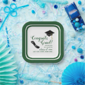 2025年卒業の白緑クラス ペーパープレート (パーティー)