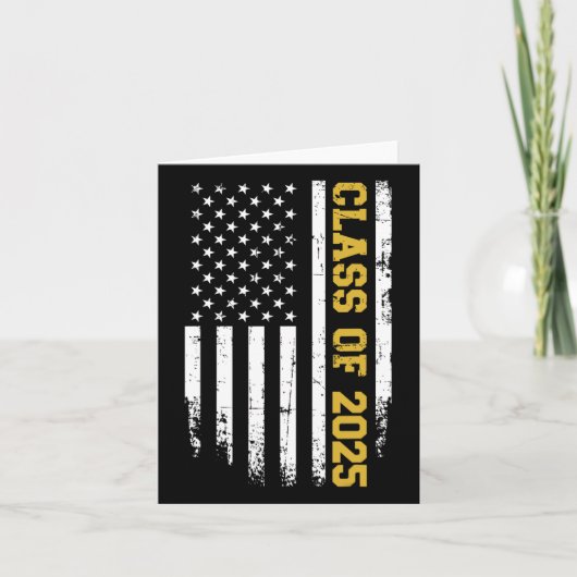 2025年卒業の米国ヴィンテージ国旗のCl カード (正面)
