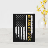 2025年卒業の米国ヴィンテージ国旗のCl カード (黄色い花)