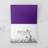 2025年卒業の紫と黒のスクールカラー カード (内部)