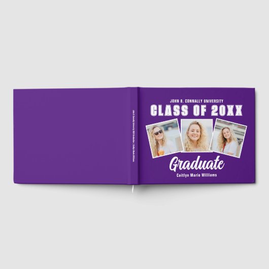 2025年卒業の紫の白い写真教室 ゲストブック (全面)