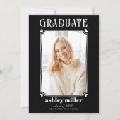 2025年卒業の落書きフレームGRADUATE 招待状 (正面)