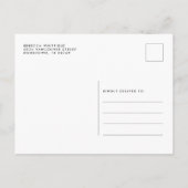 2025年卒業の赤い白のクラス インビテーションポストカード (裏面)