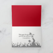 2025年卒業の赤と黒のスクールカラー カード (内部)