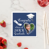 2025年卒業の青白クラス スタンダードカクテルナプキン (インサイチュ)