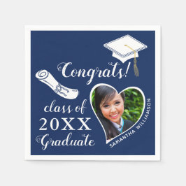 2025年卒業の青白クラス スタンダードカクテルナプキン